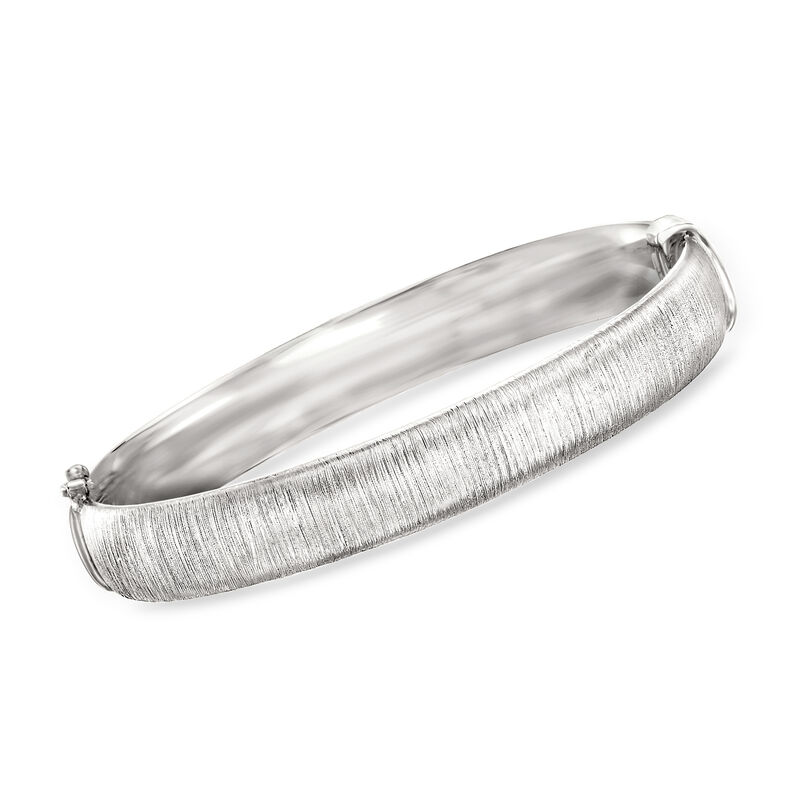 Sterling Silver Brushed Bangle Bracelet