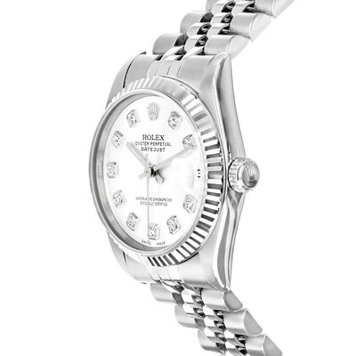 Pre-Owned Rolex Datejust Women's 31mm Automatic Stainless Steel and 18kt White Gold