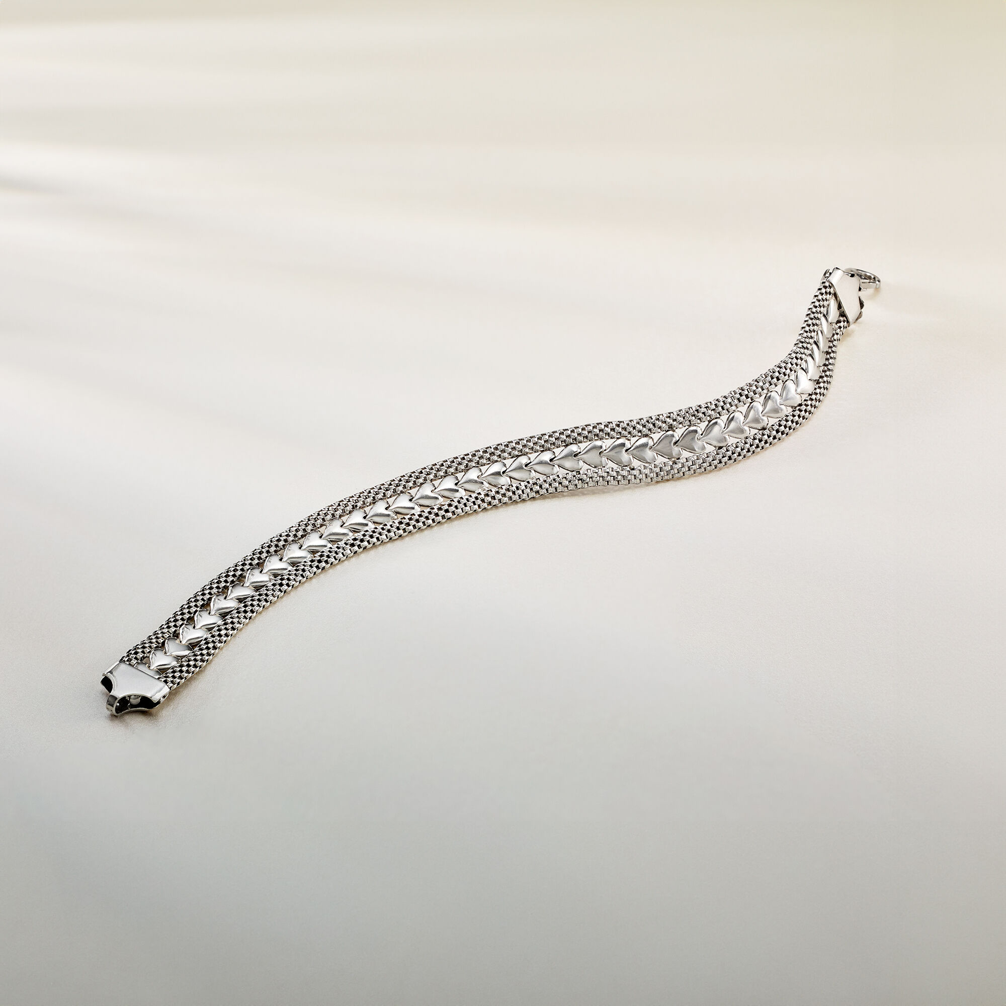 Italian Sterling Silver Heart-Motif Bracelet | Ross Simons
