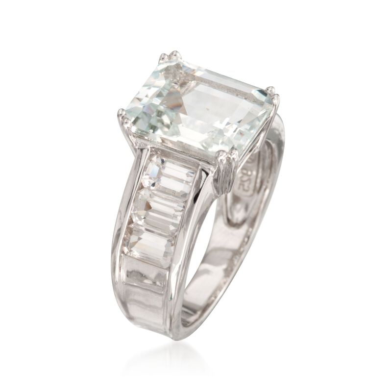 6.80 ct. t.w. White Topaz Ring in Sterling Silver image number 2