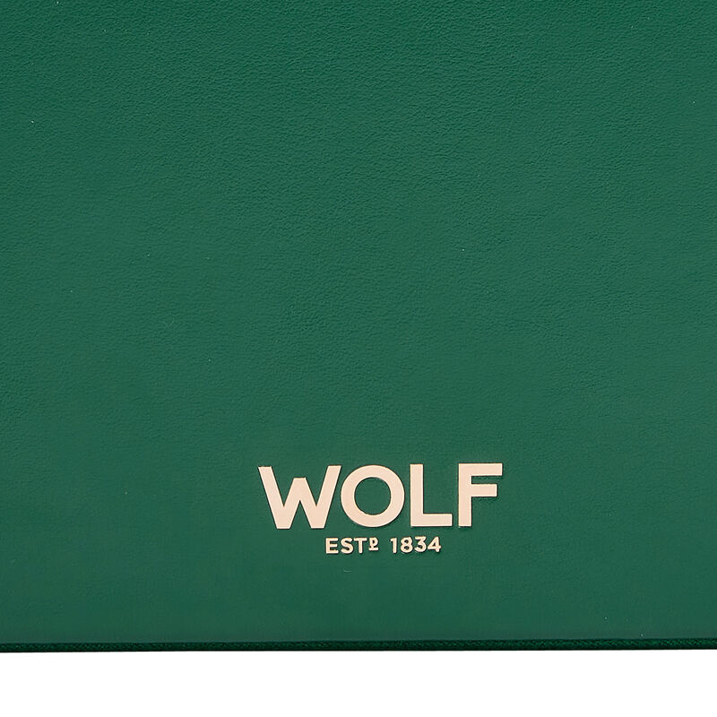 WOLF &quot;Sophia&quot; Forest Green Leather Jewelry Box image number 6