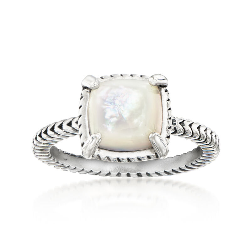 Mother-of-Pearl Ring in Sterling Silver image number 0