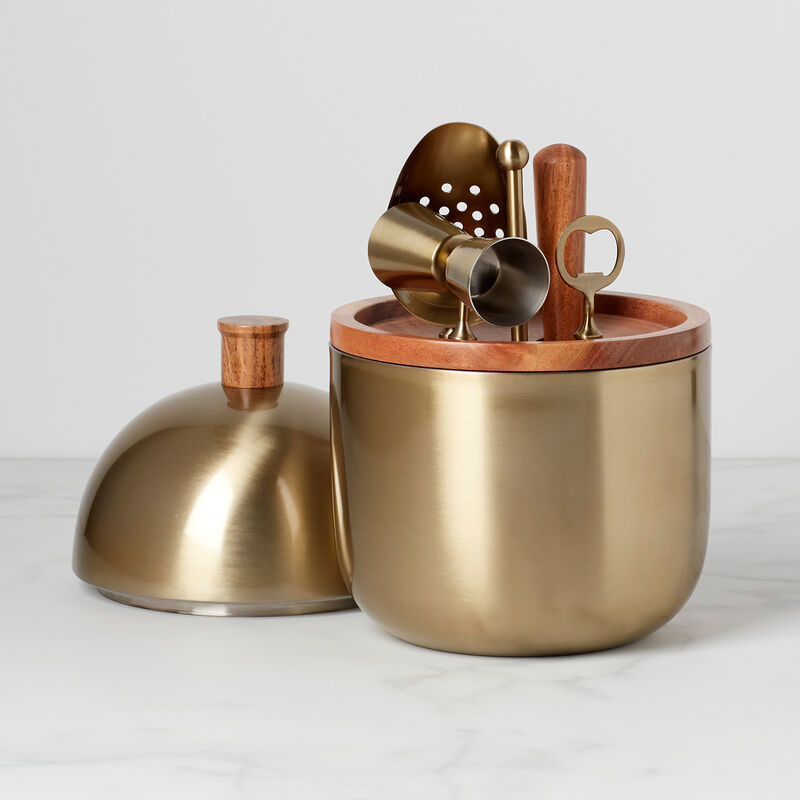 Lenox &quot;Cocktail Party&quot; 5-pc. Gold-Plated Stainless Steel Bar Tool Set image number 4