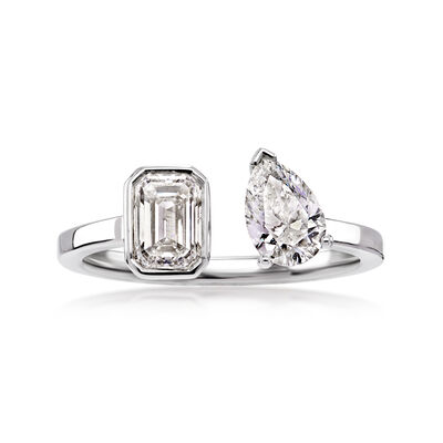 C. 2000 Vintage 1.85 ct. t.w. Diamond Toi et Moi Ring in 18kt White Gold
