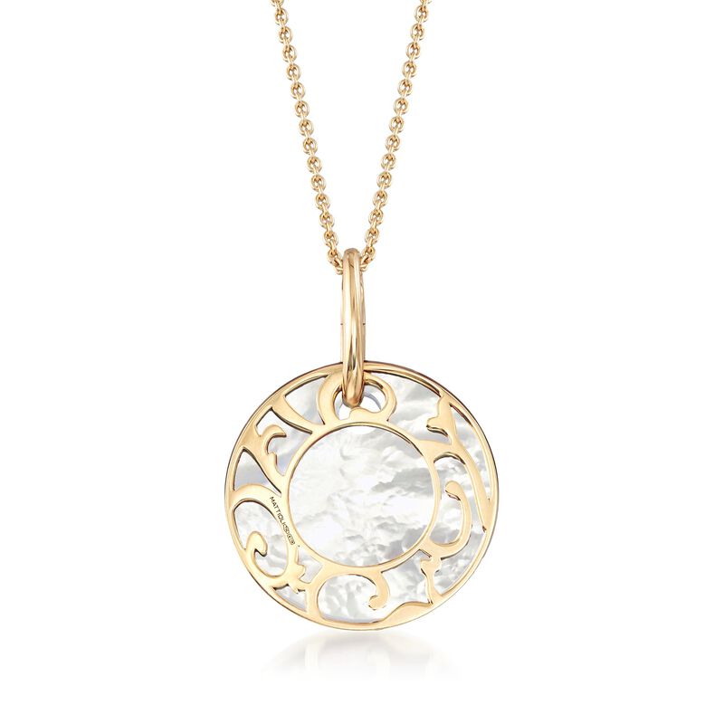 Mattioli &quot;Siriana&quot; 18kt Yellow Gold Pendant Necklace with Three Interchangeable Pendants: 18kt Gold and Multi-Stone. 16.75&quot; image number 3