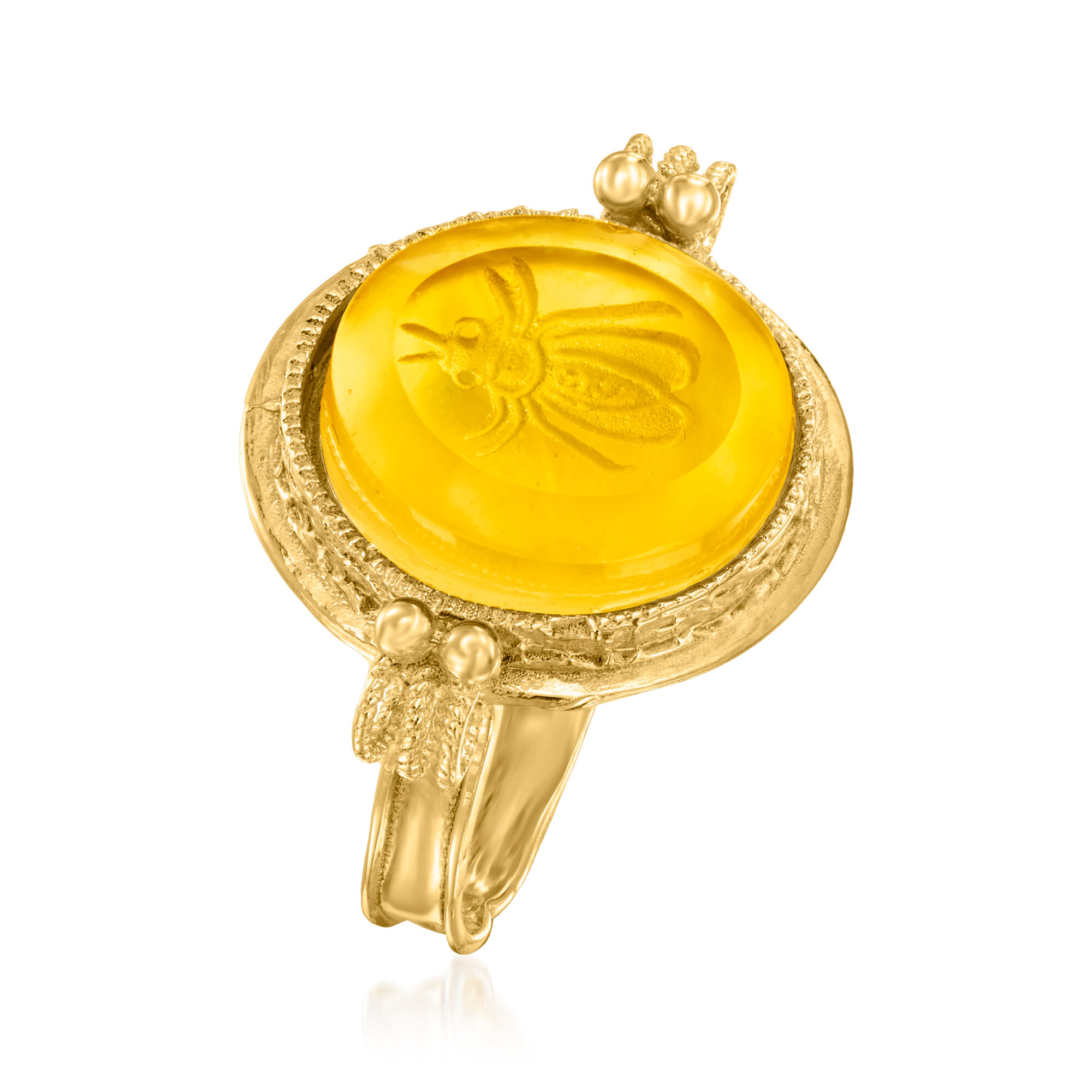 Italian Tagliamonte Mother-of-Pearl and Yellow Venetian Glass