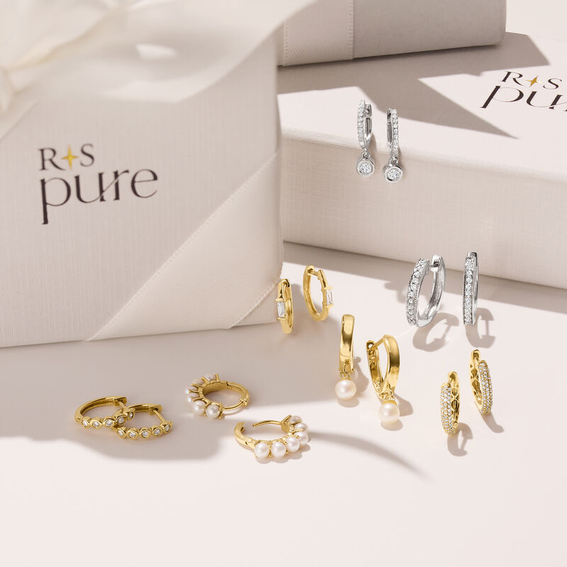.25 ct. t.w. Diamond Huggie Hoop Earrings in 14kt Yellow Gold image number 4
