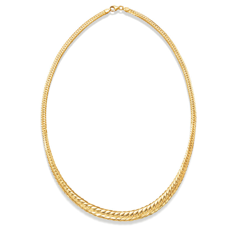 Italian 18kt Yellow Gold Graduated Cuban-Link Necklace image number 5