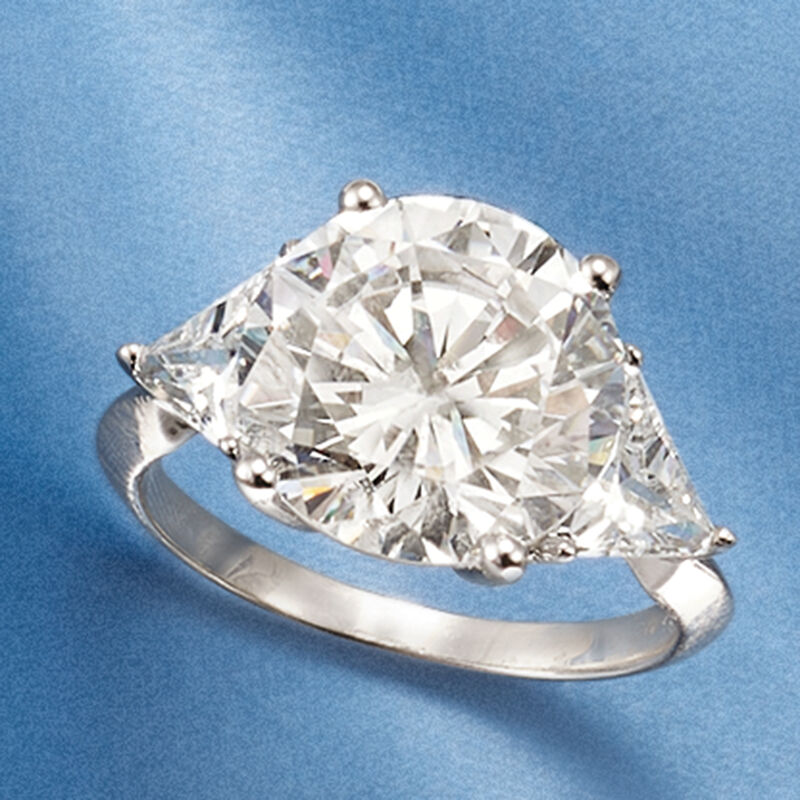 7.50 ct. t.w. CZ Ring in Sterling Silver image number 4