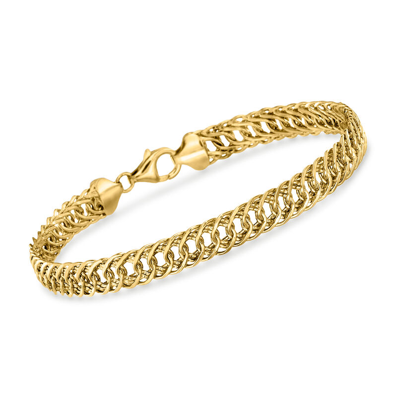 14kt Yellow Gold Double-Oval Link Bracelet image number 0