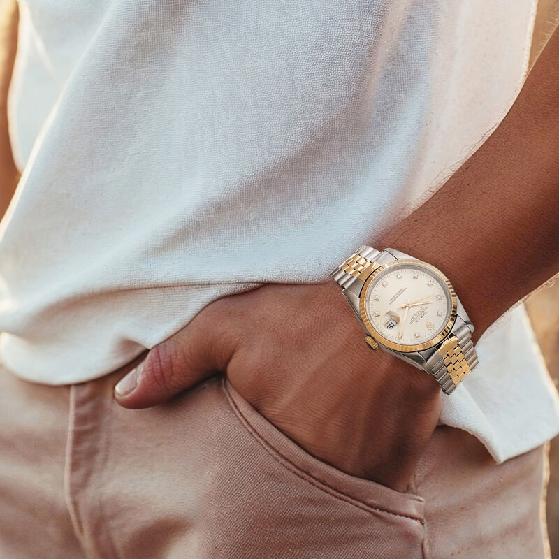 Pre-Owned Rolex Datejust Men's 36mm Automatic Stainless Steel and 18kt Yellow Gold Watch  image number 1