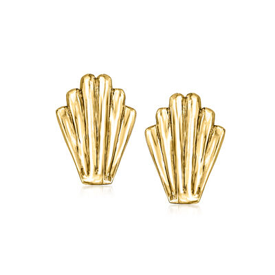 Italian 18kt Gold Over Sterling Seashell Earrings
