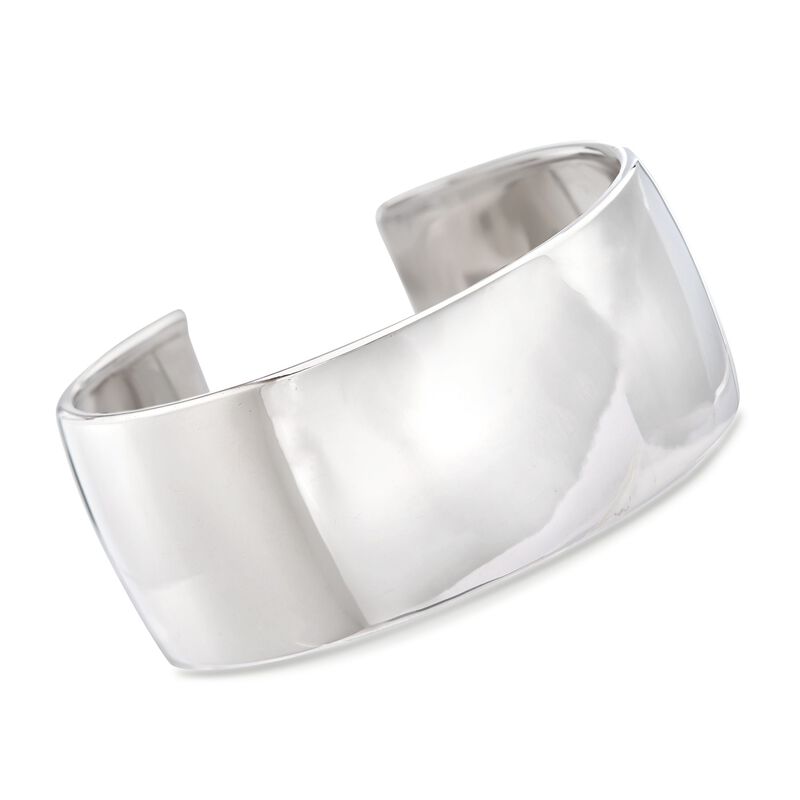 Sterling Silver Wide Cuff Bracelet. 7.5&quot; image number 0