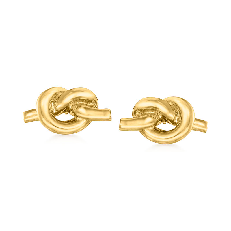 Italian 14kt Yellow Gold Love Knot Earrings image number 0