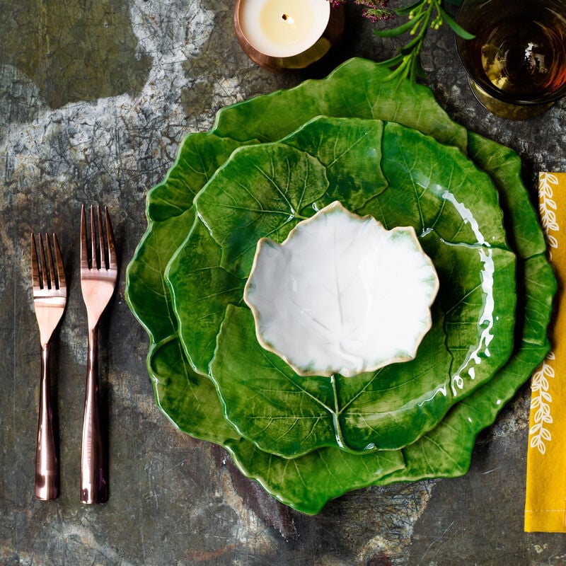 Vietri "Foglia" Green Dinnerware from Italy image number 9