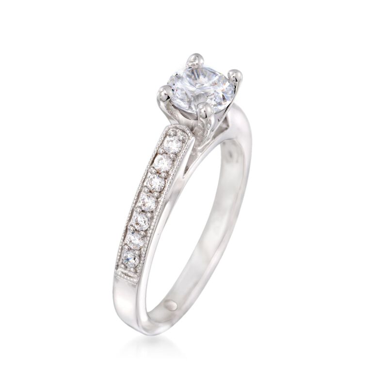 Gabriel Designs .25 ct. t.w. Diamond Engagement Ring Setting in 14kt White Gold image number 1