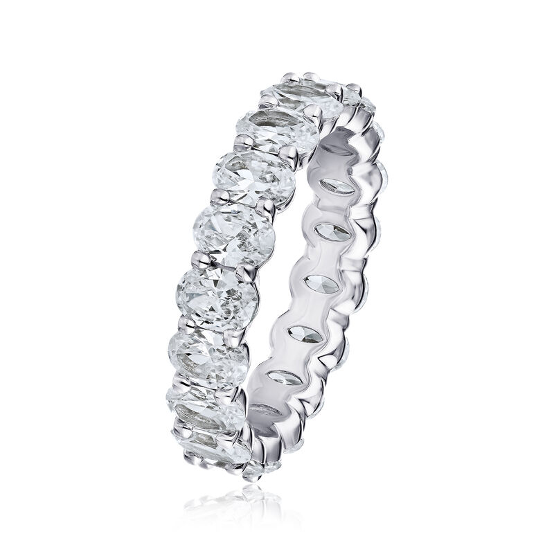 4.08 ct. t.w. Diamond Eternity-Style Wedding Band in Platinum image number 1