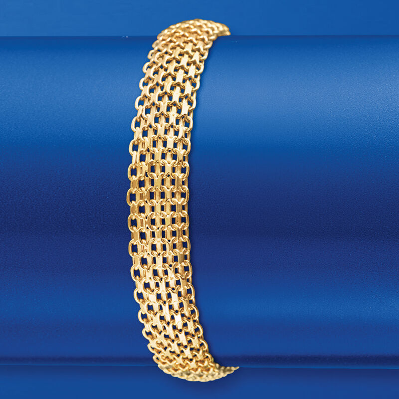 Italian 14kt Yellow Gold Bismark-Link Bracelet image number 2