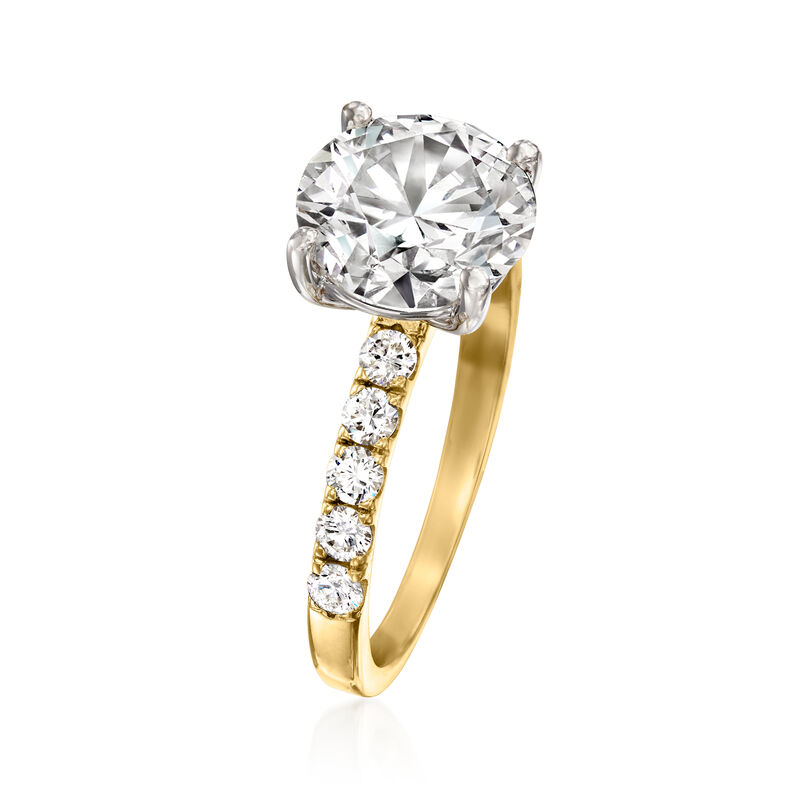3.50 ct. t.w. Lab-Grown Diamond Ring in 14kt Yellow Gold image number 2
