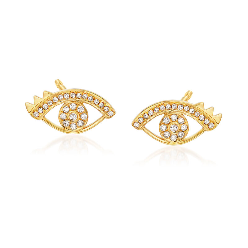 .24 ct. t.w. Diamond Eye Earrings in 18kt Yellow Gold image number 0