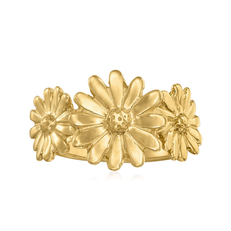 Italian 18kt Gold Over Sterling Daisy Ring image number 0