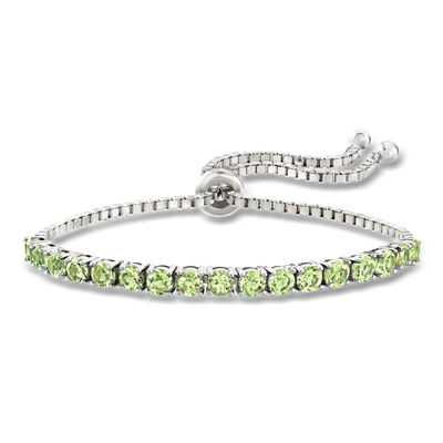 4.90 ct. t.w. Peridot Bolo Bracelet in Sterling Silver