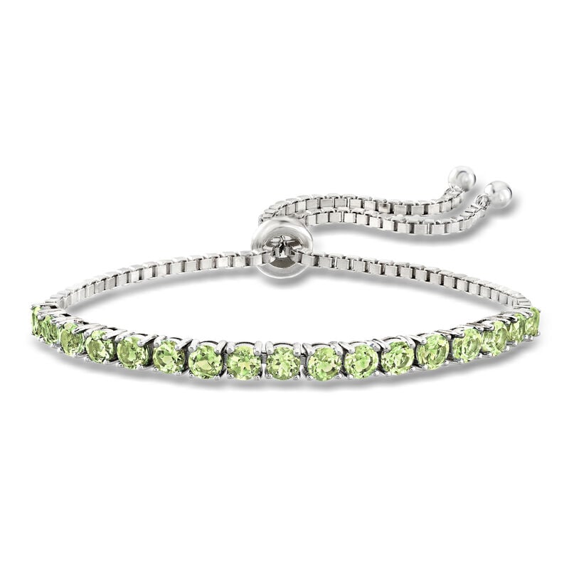 4.90 ct. t.w. Peridot Bolo Bracelet in Sterling Silver  image number 0