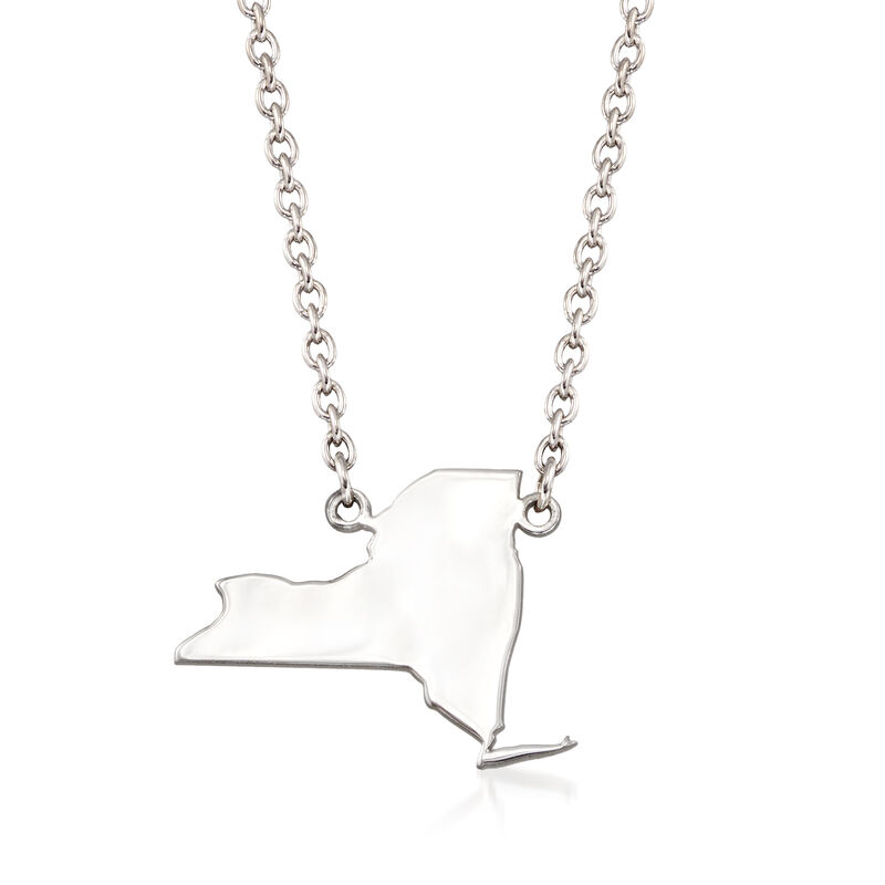 Alaska - Sterling Silver U.S. State Necklace. 18&quot; image number 1