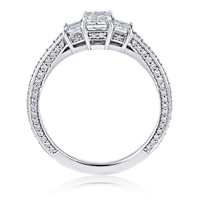 1.50 ct. t.w. Diamond Three-Stone Ring in Platinum image number 2