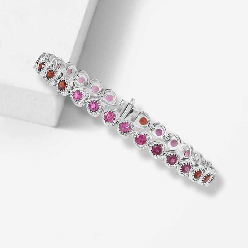5.90 ct. t.w. Multi-Gemstone Bracelet in Sterling Silver image number 2