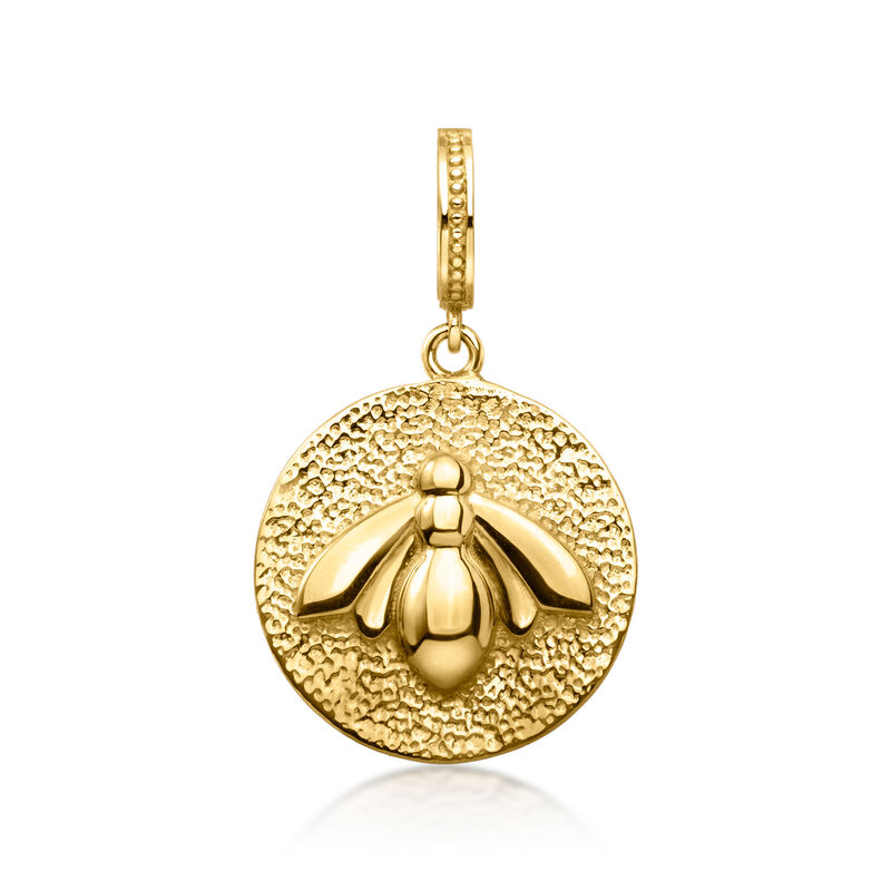 18kt Gold Over Sterling Bumblebee Charm  image number 1