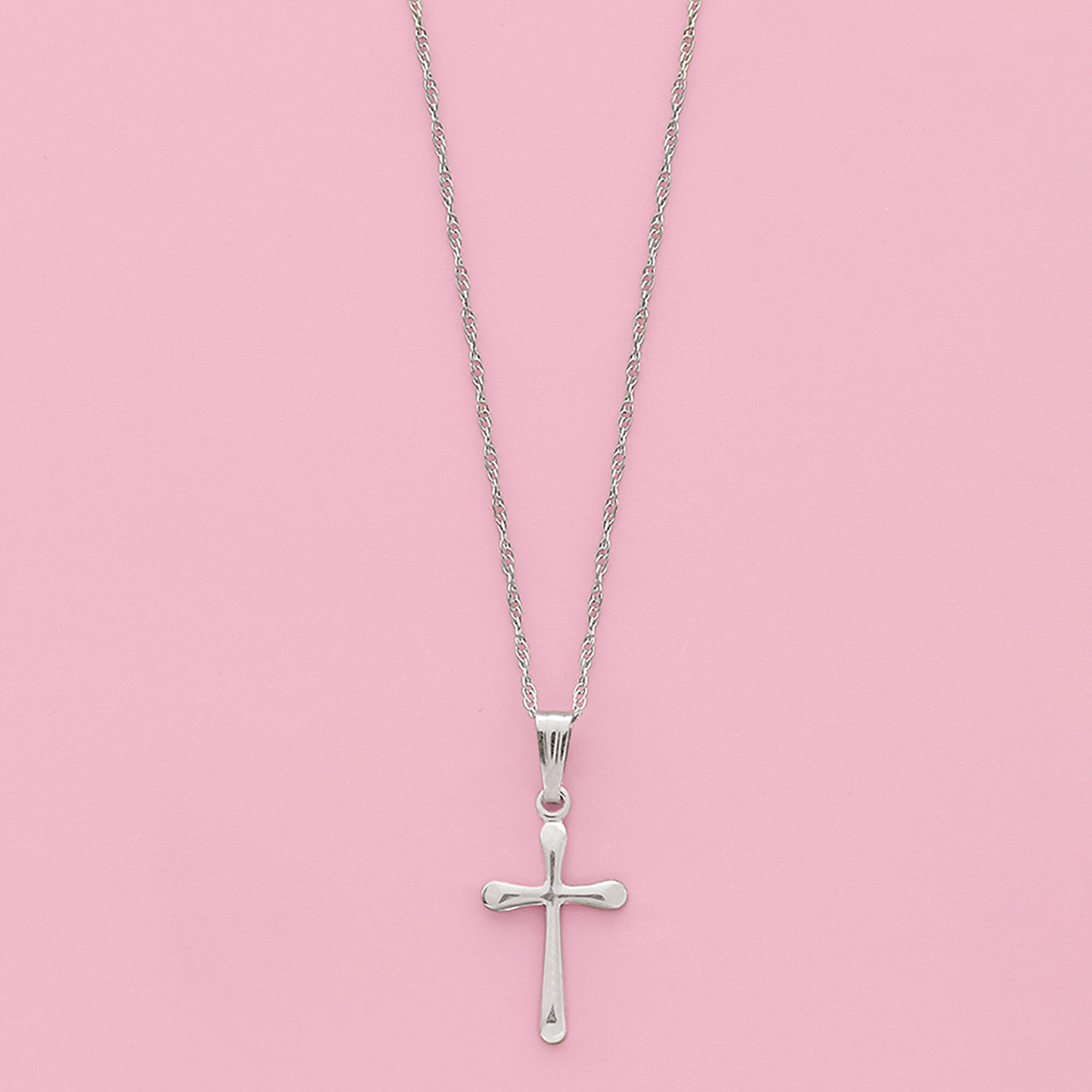 White gold cross necklace for boy hot sale