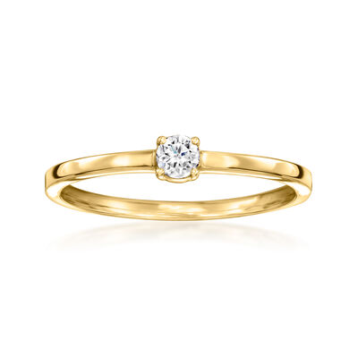 .15 Carat Lab-Grown Diamond Solitaire Ring in 14kt Yellow Gold
