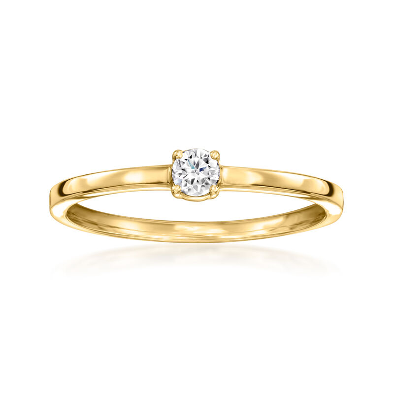 .15 Carat Lab-Grown Diamond Solitaire Ring in 14kt Yellow Gold image number 0