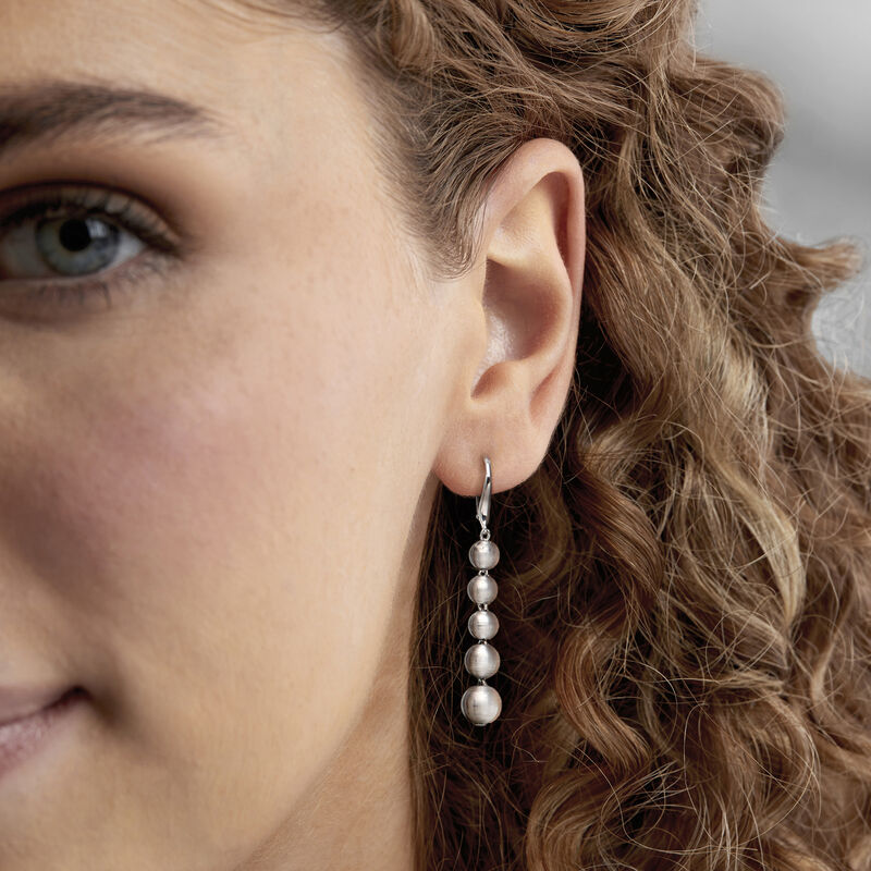 Gabriel Designs Sterling Silver Bead Drop Earrings image number 1