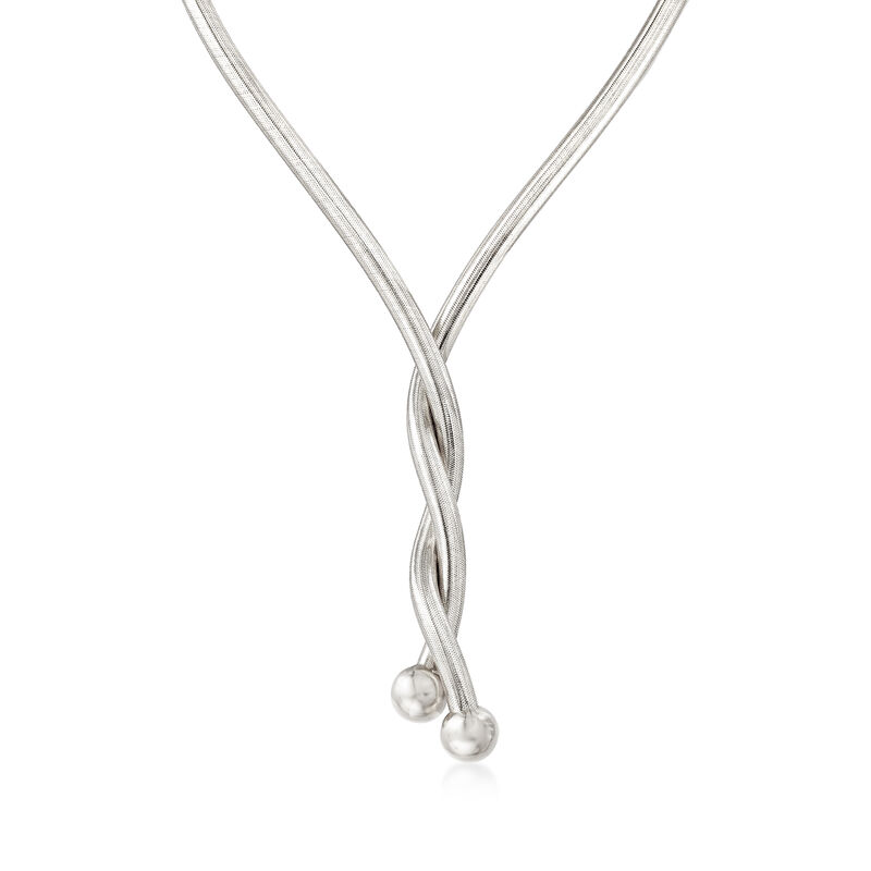 Italian Sterling Silver Flexible Four-In-One Necklace/Bracelet  image number 0
