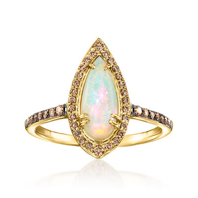 Le Vian Neopolitan Opal Ring with .34 ct. t.w. Chocolate and Nude Diamonds in 14kt Honey Gold