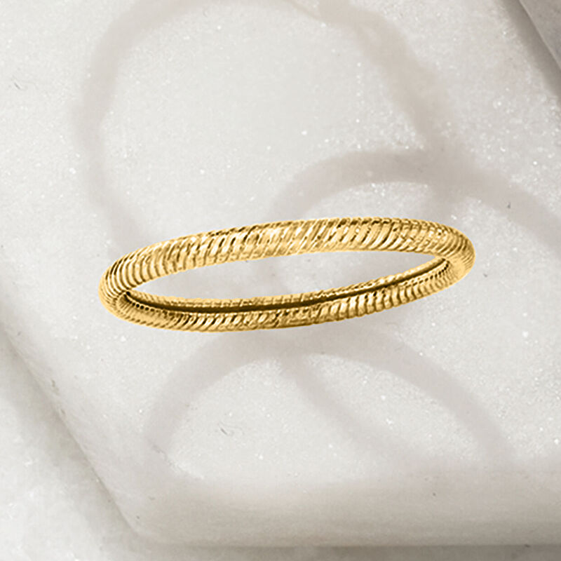 14kt Yellow Gold Roped Ring image number 2