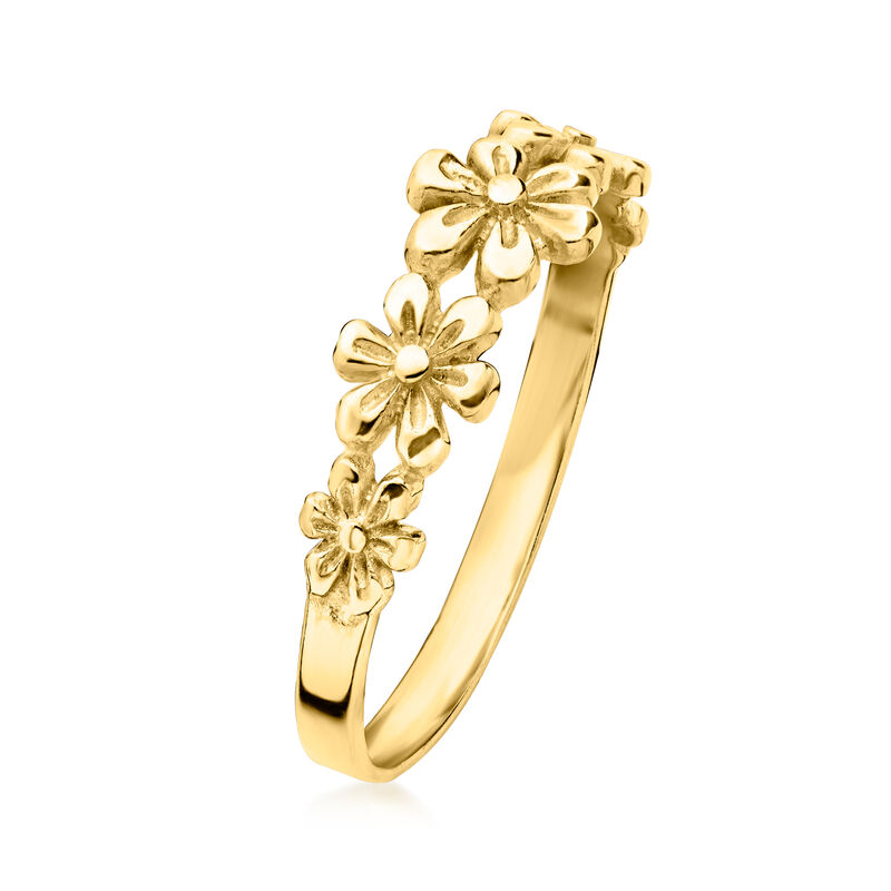 10kt Yellow Gold Multi-Flower Ring image number 3