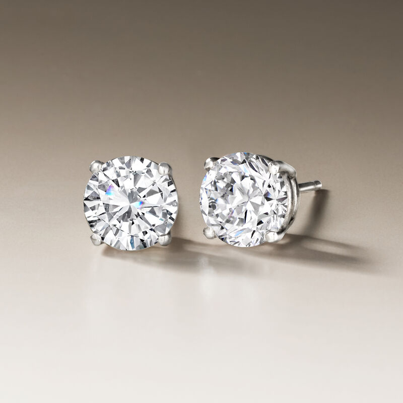 2.00 ct. t.w. Lab-Grown Diamond Stud Earrings in Platinum  image number 4