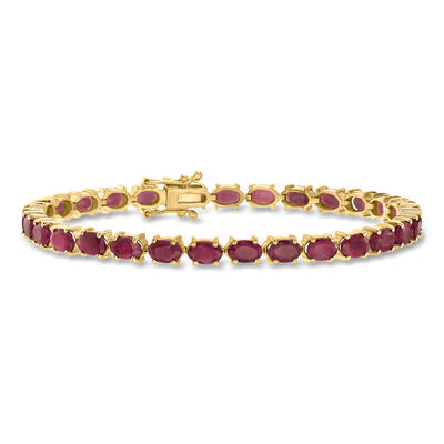 18.00 ct. t.w. Ruby Bracelet in 18kt Gold Over Sterling