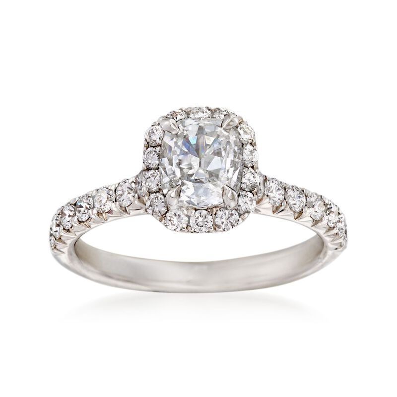 Henri Daussi 1.56 ct. t.w. Diamond Engagement Ring in 18kt White Gold image number 0