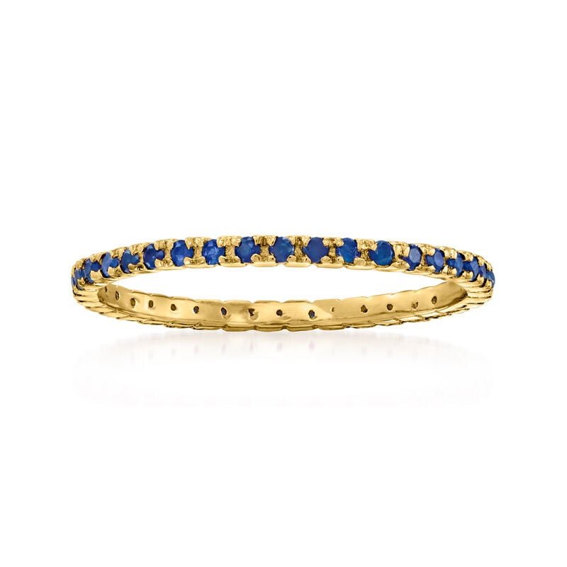 .33 ct. t.w. Sapphire Eternity Band in 14kt Yellow Gold image number 0