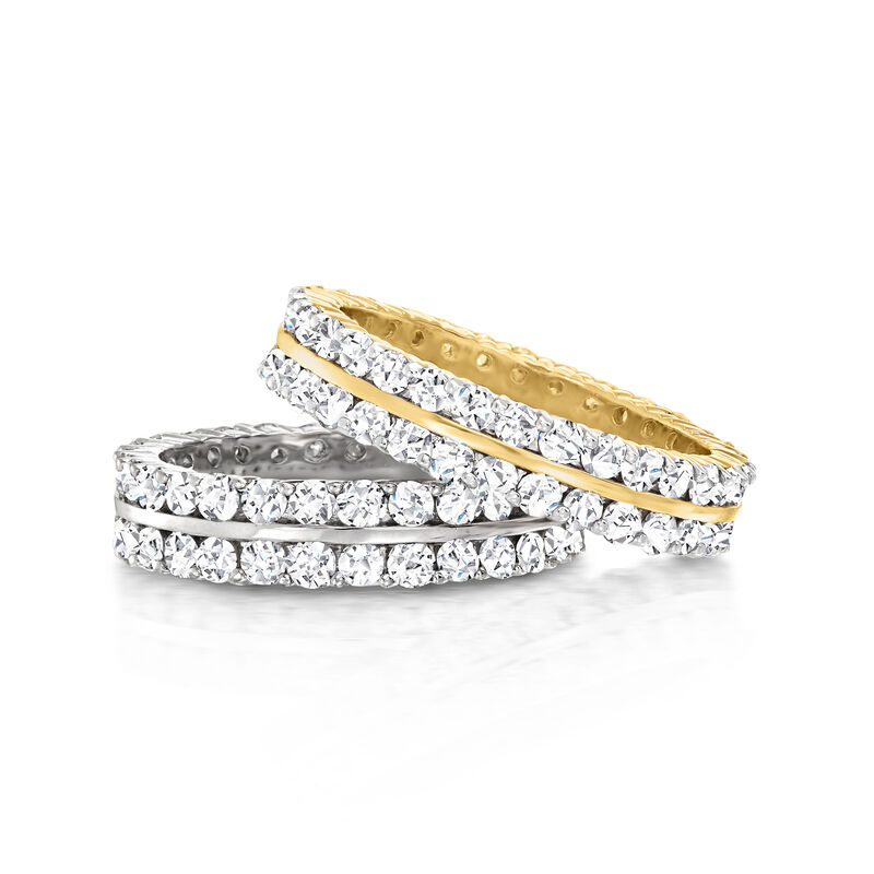 2.00 ct. t.w. Diamond Two-Row Eternity Band in 14kt White Gold image number 3