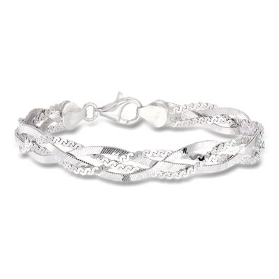 Italian Sterling Silver Braided Bracelet