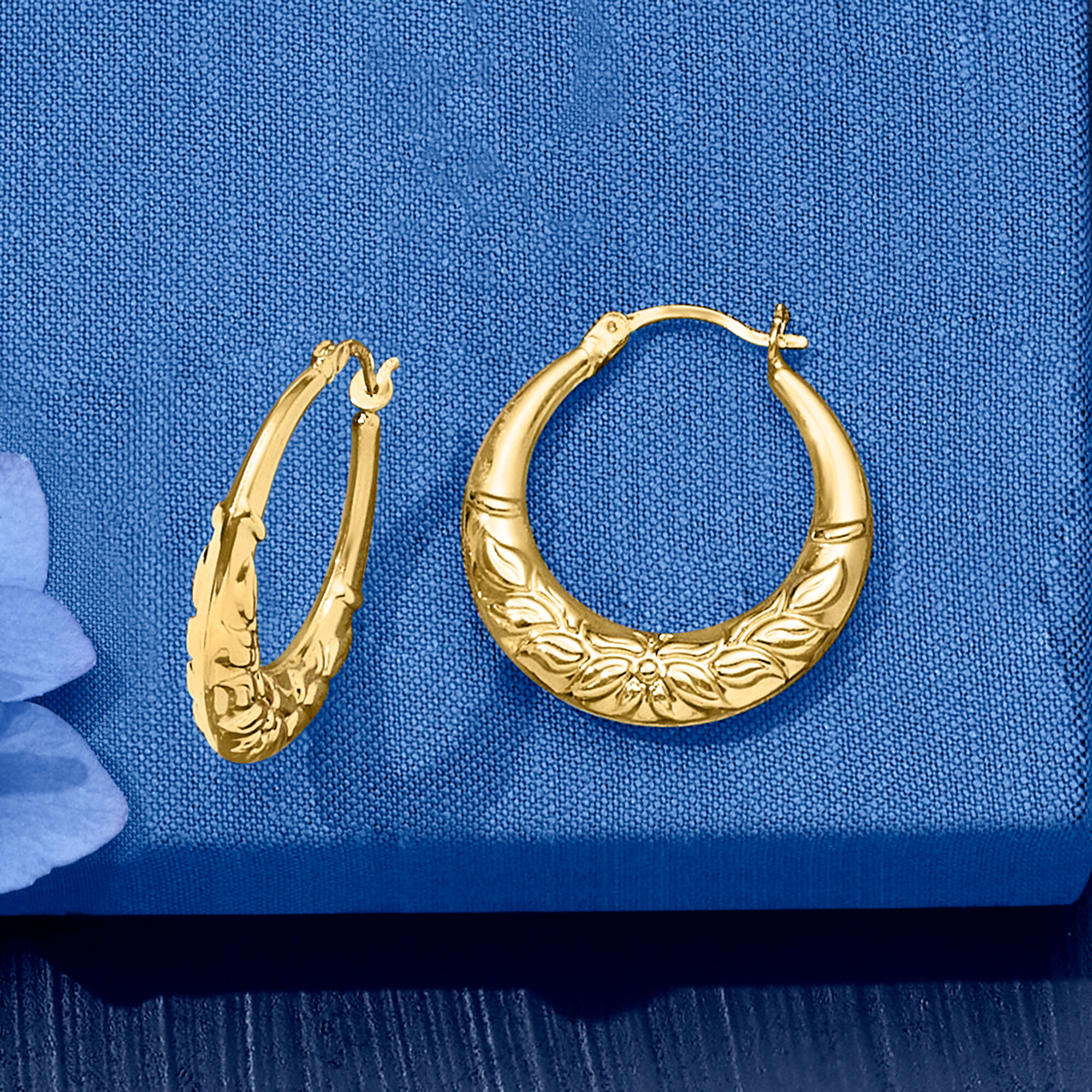 Argos rose gold hoop earrings sales