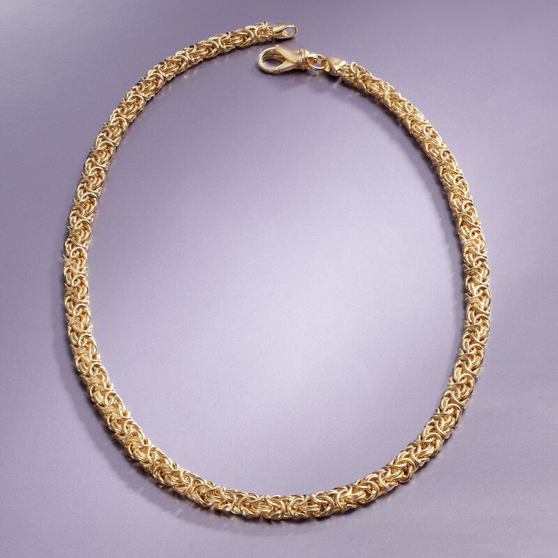 18kt Gold Over Sterling Byzantine Necklace image number 2
