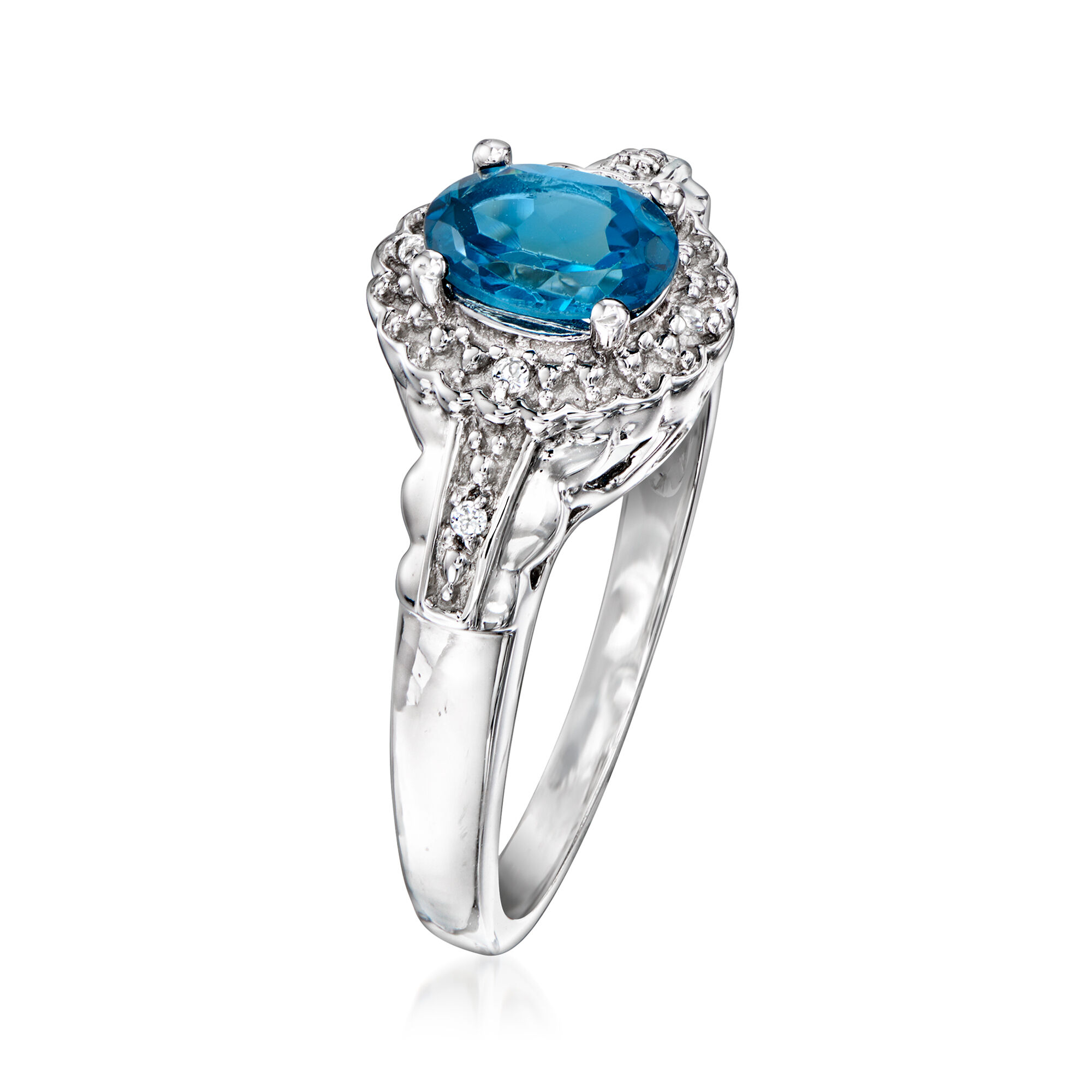 2.80 ct. t.w. London Blue Topaz Jewelry Set with White Topaz