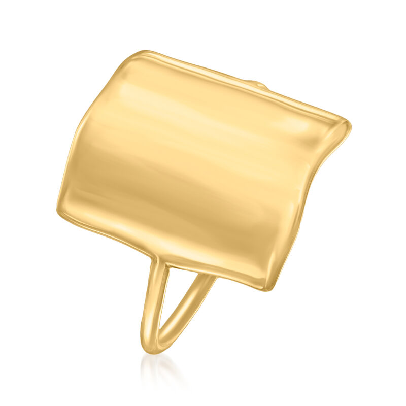 14kt Yellow Gold Rectangular Ring image number 2