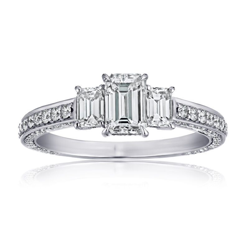 1.50 ct. t.w. Diamond Three-Stone Ring in Platinum image number 0